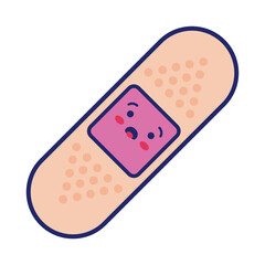 medical cure band tool kawaii line style
