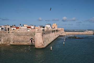 view of the old port in Morocco city