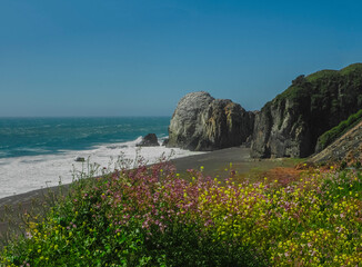 Costa Maule playa oceano Pacifico sexta y septima Region  De Chile Sudamerica