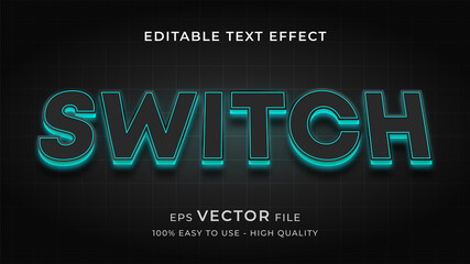 Backlight LED editable text effect concept