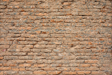 exposed brick wall or wall, with apparent mortar. Texture for backgrounds