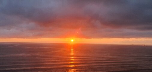 sunset over the sea