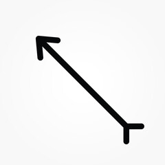 dart line icon vector illustration