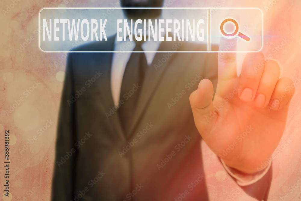 Poster writing note showing network engineering. business concept for professional who has the skills to ov
