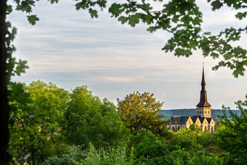 Blick auf die Marienkirche in Osnabrück vom Gertrudenberg