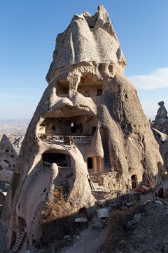 Turkey's most notable naturally occurring fairy chimneys of Cappadocia / Turkey