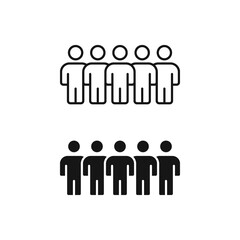 Crowd icon flat vector illustration