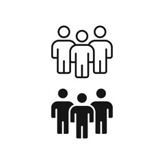 Crowd icon flat vector illustration