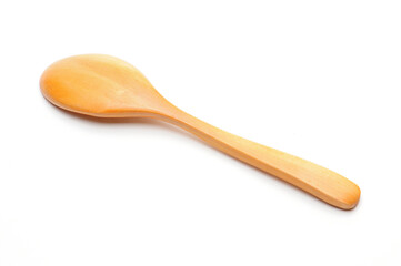 Wooden spoon on a white background