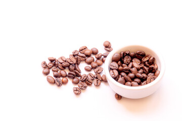 coffee beans in a cup