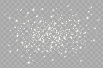 Set of glowing lights effects isolated on transparent background. Sun flash with rays and spotlight. Glow light effect. Star burst with sparkles.