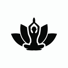 yoga icon vector