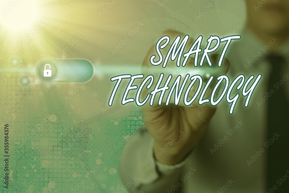 Poster writing note showing smart technology. business concept for used to protect and prevent errors in ha