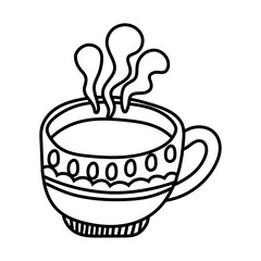 coffee cup drink line style icon