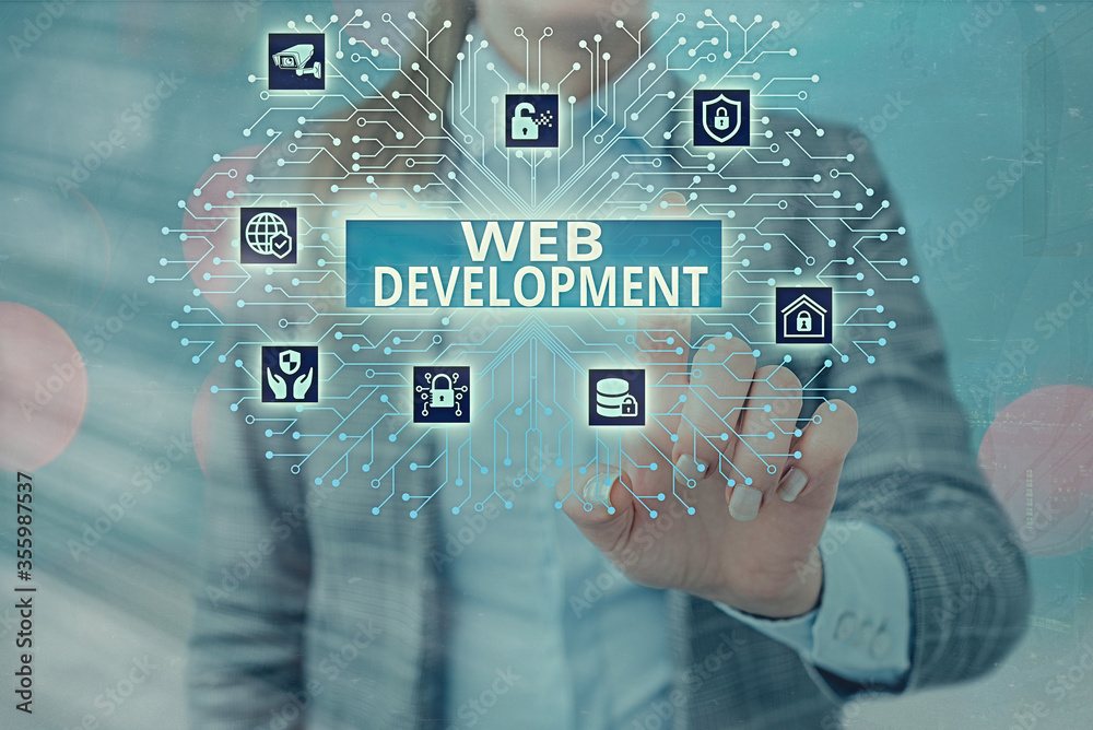 Fototapete Handwriting text writing Web Development. Conceptual photo work involved in developing a website for the Internet