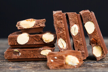 chocolate broken into pieces
