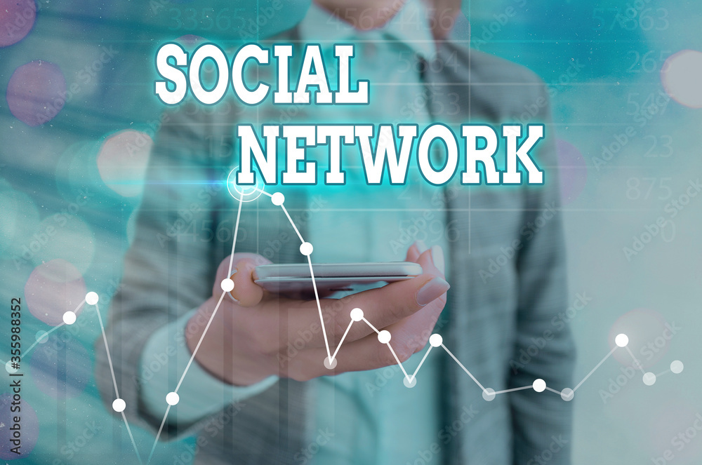 Poster text sign showing social network. business photo text a framework of individual linked by interan in