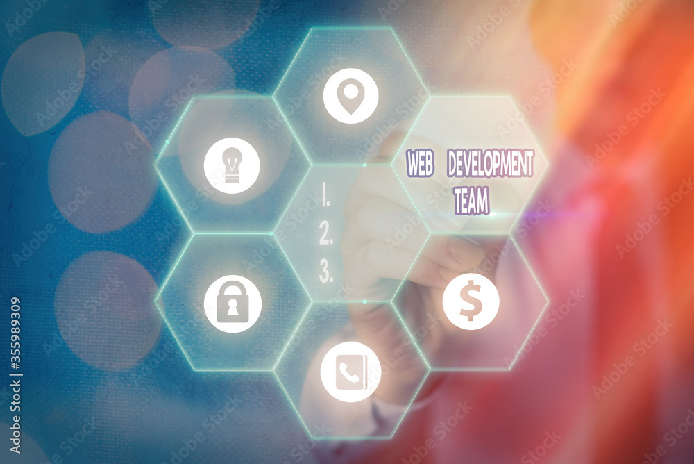 Poster handwriting text writing web development team. conceptual photo in control of all the processes thro