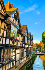 Traditional English houses in Canterbury, UK