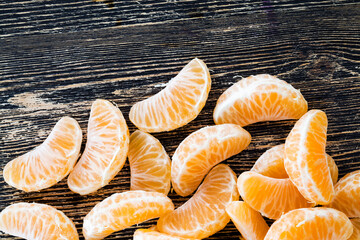 peeled delicious tangerine