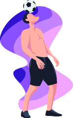 Playing football vector illustration