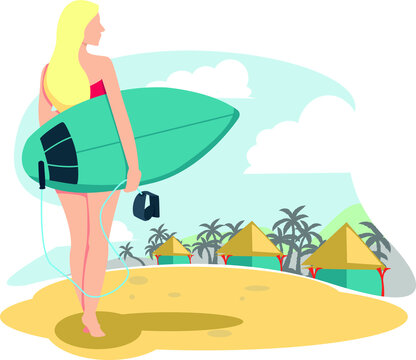 woman on the beach