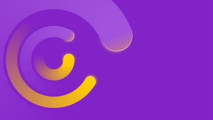 Concentrated radial swirl on purple abstract futuristic background - corporate identity layout vector template
