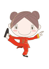 太極拳・ポーズをとる女性