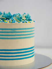 buttercream_cake_stripes_white_and_blue