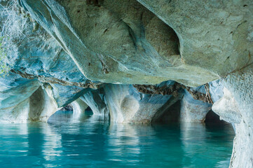 Catedrales de Marmol  lago general  Carrera Puerto Tranquilo Carretera Austral Region De Aisen...