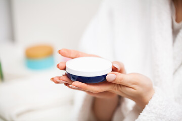 Moisturizing cream for a woman face skin care