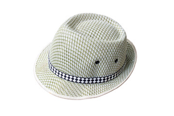Summer straw hat isolated on white background
