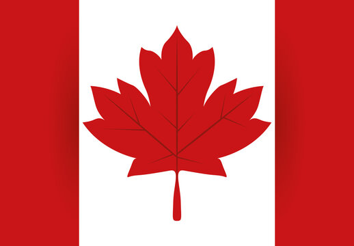 Canadian flag of happy canada day vector design