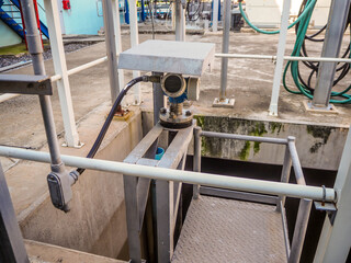 Level transmitter by radar type was installed in power plant for monitor and control level pit.