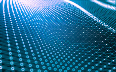 Abstract background. Molecules technology with polygonal shapes, connecting dots and lines....