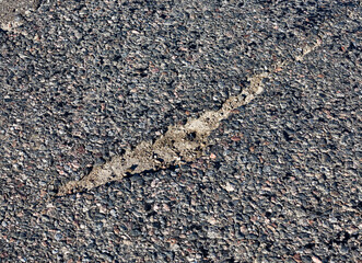 old asphalt road