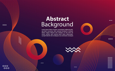 Abstract background with geometric gradient circle. Abstract website landing page with circles.