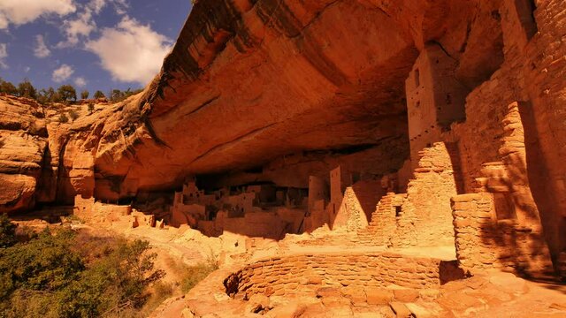 Mesa Verde National Park Time Lapse Cliff Palace Native American Ruins in Colorado USA