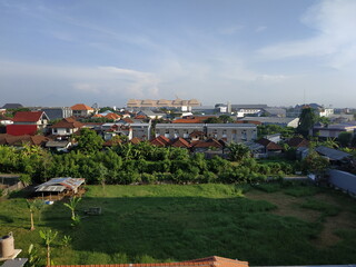 Above view of the city in the morning