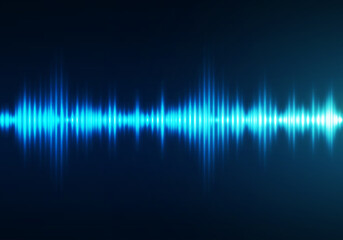 Blue sound waves, Equalizer for music, audio waveform