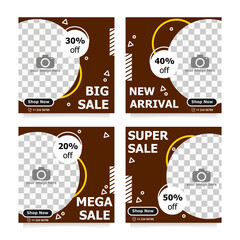 social media post brown colour style two for your promotion business