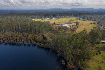 Fototapeta na wymiar Mountain Lagoon in Wollemi National Park in regional New South Wales