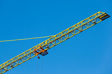 one construction metal crane