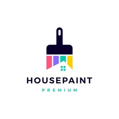 house paint logo vector icon illustration