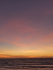 sunset over the sea