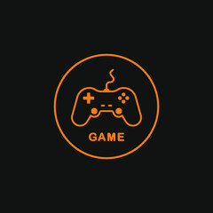Joystick icon. Gamepad symbol. Game controller logo concept template design. Vector illustration