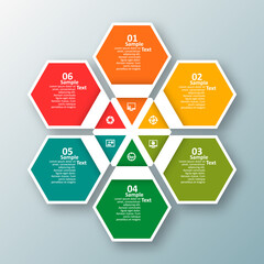 Abstract 3D Paper Infographics. Business template .Vector illustration