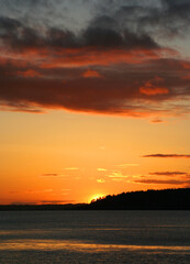 Sunset over Whidbey Island, Washington State