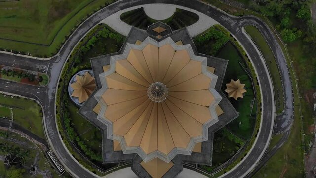 scenic aerial view of Dewan Undangan Negeri Sarawak