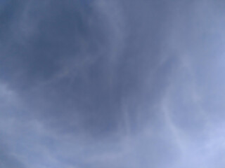 blue sky with clouds, blurred